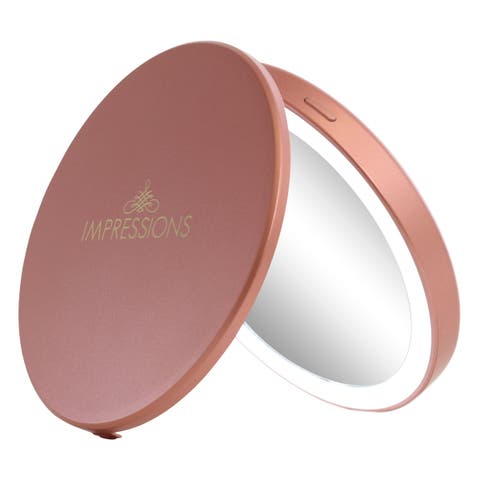 Solar Qi Wireless Charging Led Compact Mirror