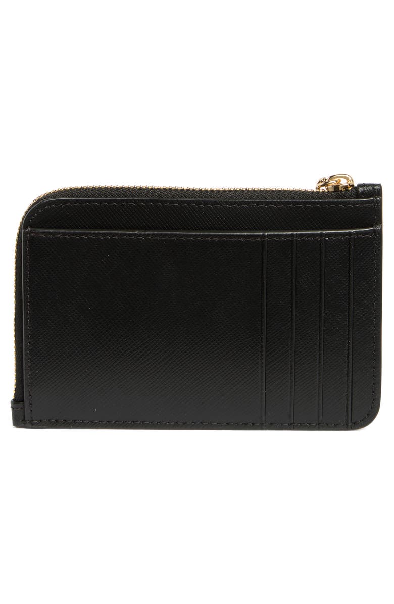 Kate Spade New York madison saffiano zip card case, Alternate, color, Black