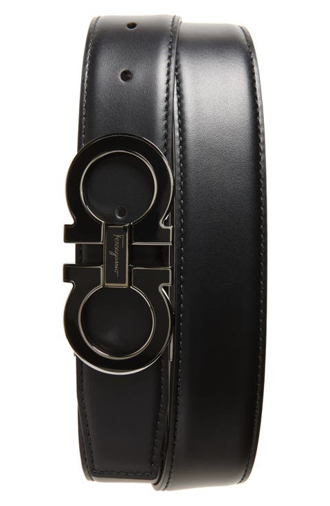 Double Gancio Leather Belt