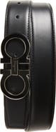 FERRAGAMO Double Gancio Leather Belt