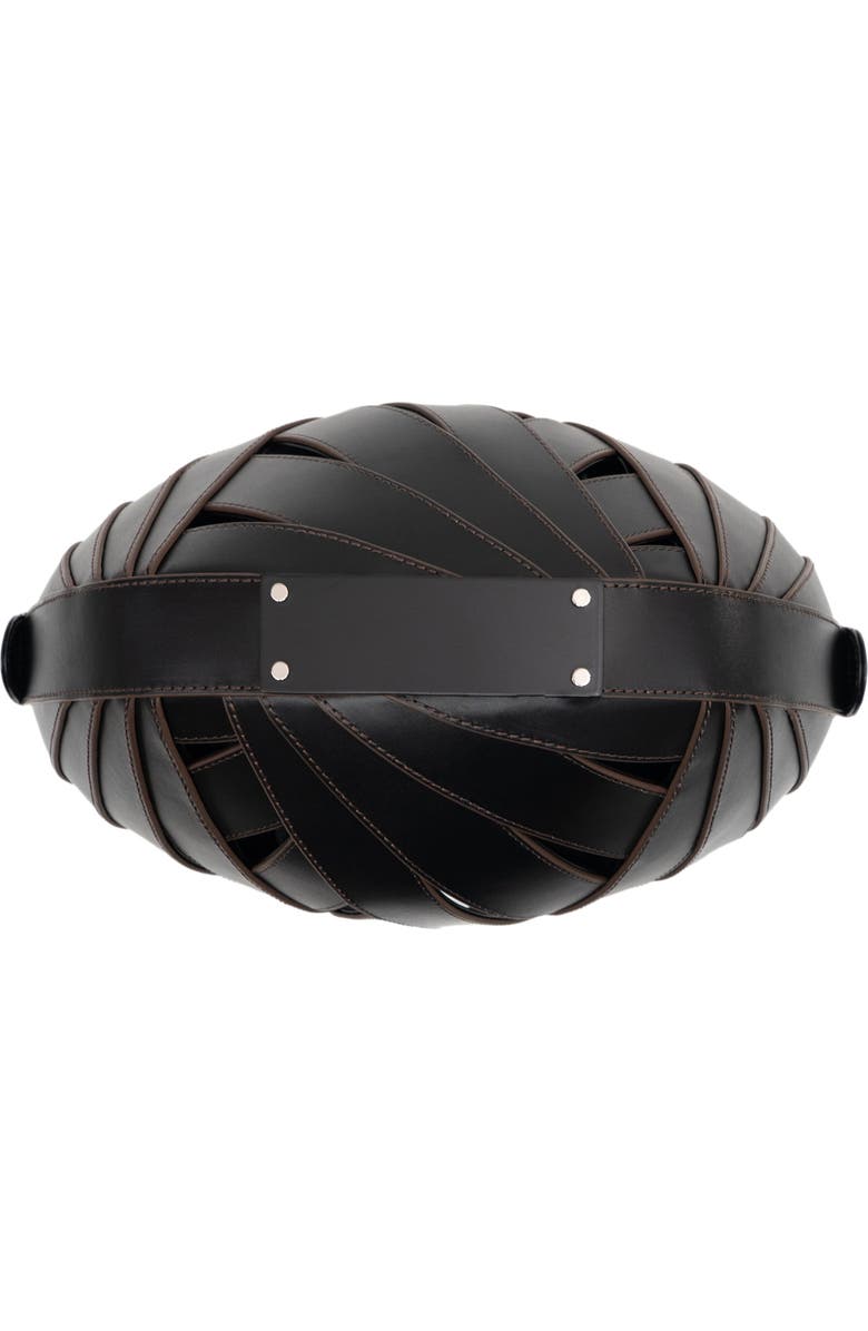 PERRIN PARIS LE PANIER HANDBAG, Alternate, color, Black W/ Espresso Trim