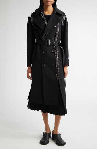 Sacai Mixed Media Gabardine & Wool Melton Coat | Nordstrom Sacai Mixed Media Gabardine & Wool Melton Coat | Nordstrom