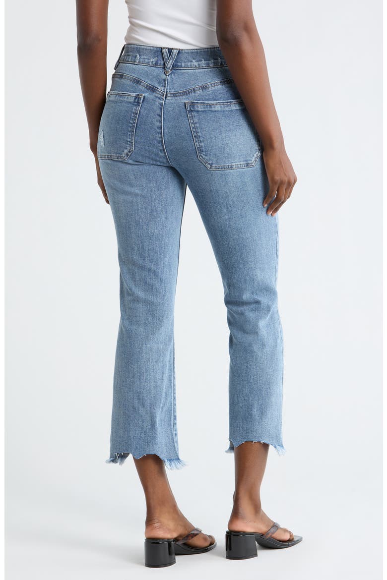 Destroyed Scallop Bootcut Jeans, Alternate, color, LIGHT BLUE VINTAGE