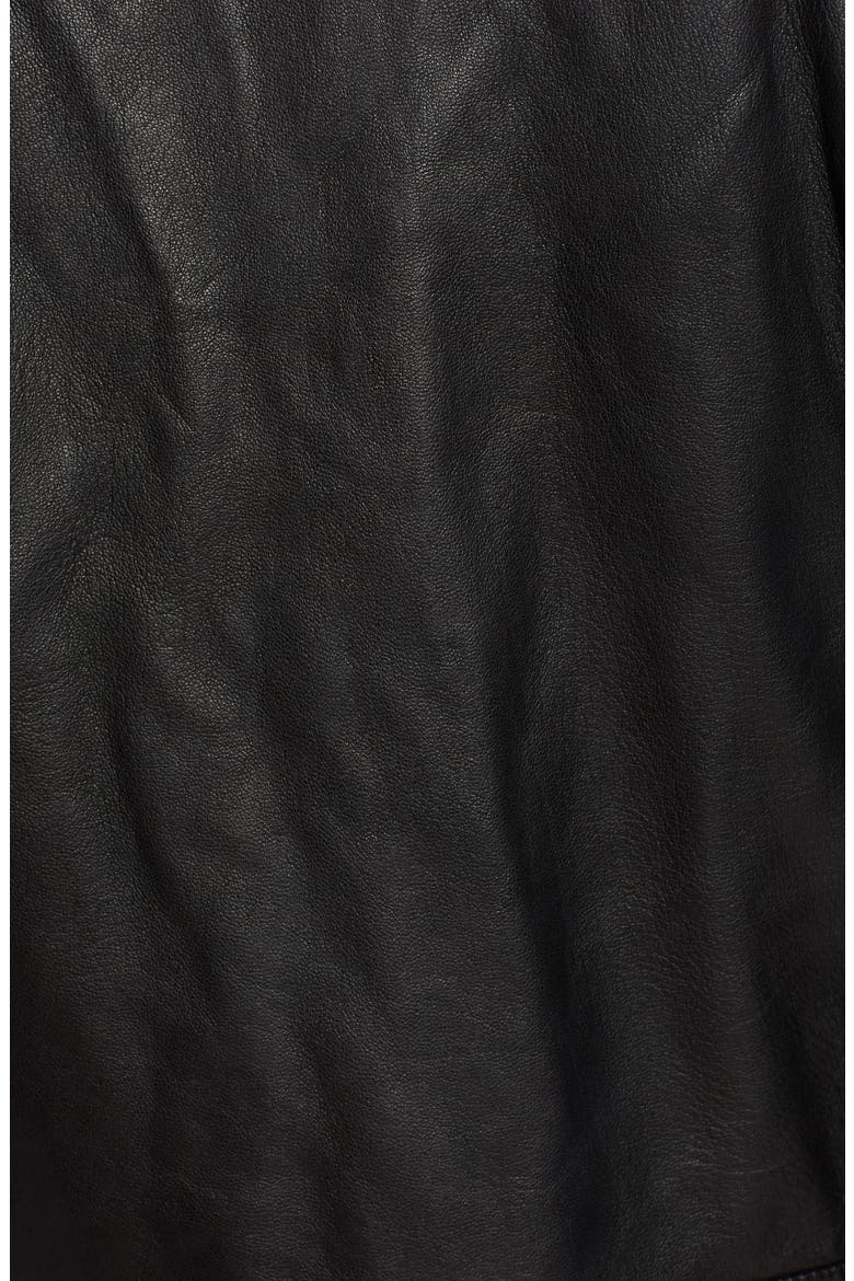 Colorblock Studded Lambskin Leather Biker Jacket, Alternate, color, ONYX/ INK