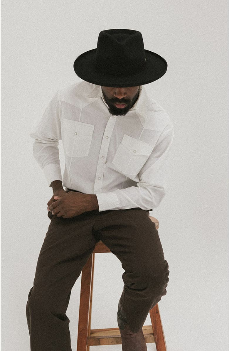 Two Roads Hat Co. Echo Park Fedora Hat, Alternate, color, Black