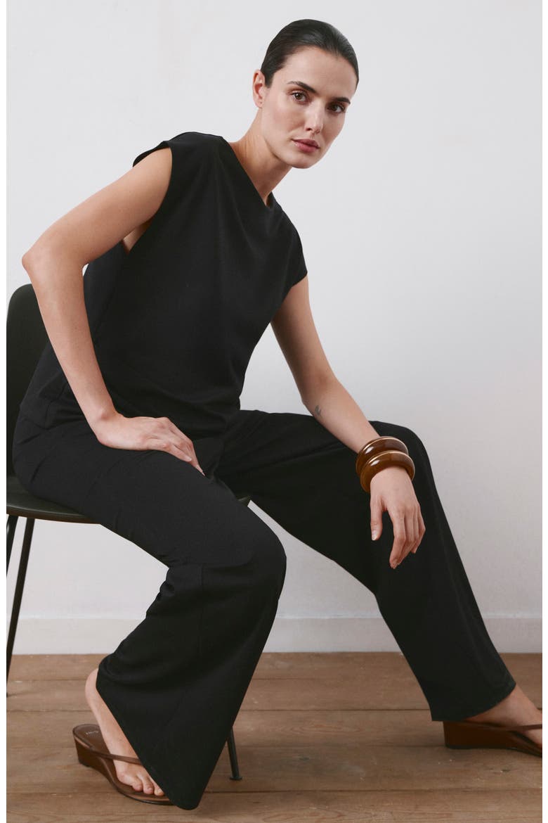Straight Leg Maternity Pants, Alternate, color, BLACK