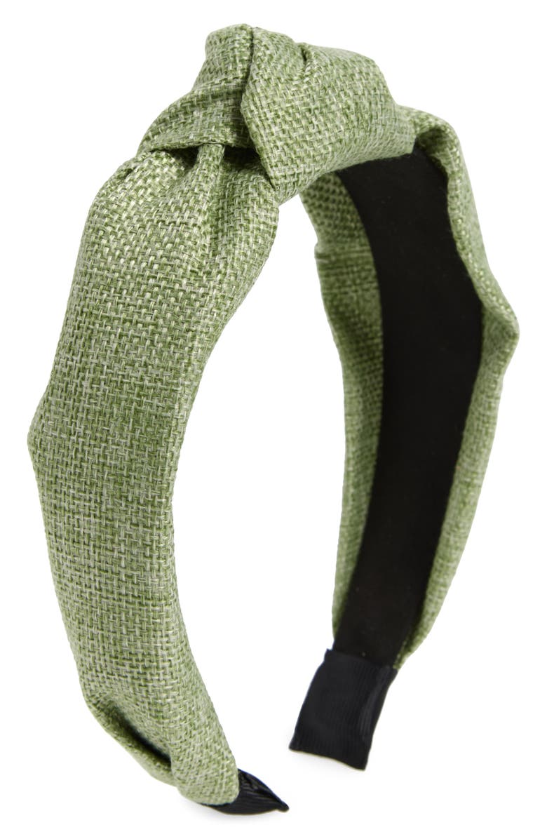 Tasha Top Knot Headband, Main, color, Green