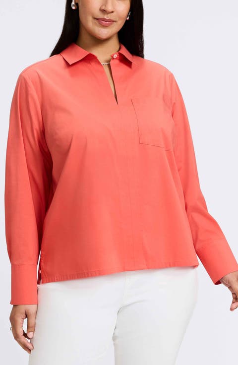 Bella Solid Popover Top (Plus)