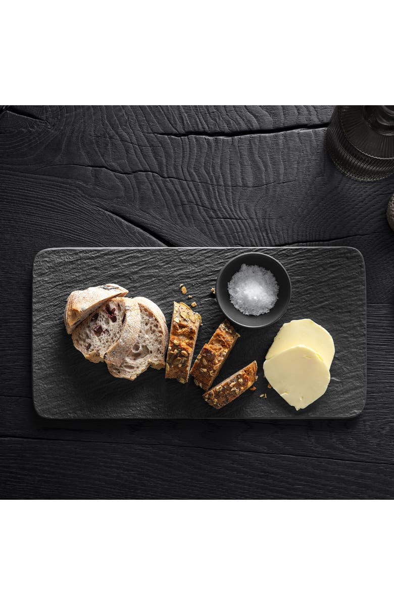 Villeroy & Boch Manufacture Rock Rectangular Serving Plate, Alternate, color, Black