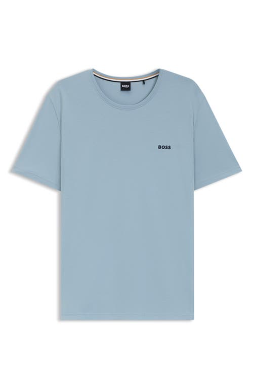 Hugo Boss Boss Mix Match Stretch Modal Pajama T-shirt In Blue