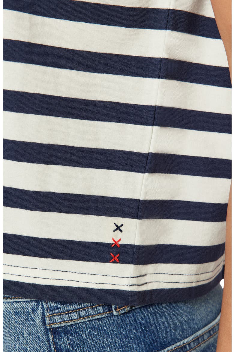 Boxy Yarn Dye Stripe T-Shirt, Alternate, color, MOOD INDIGO/ SUGAR SWIZZLE