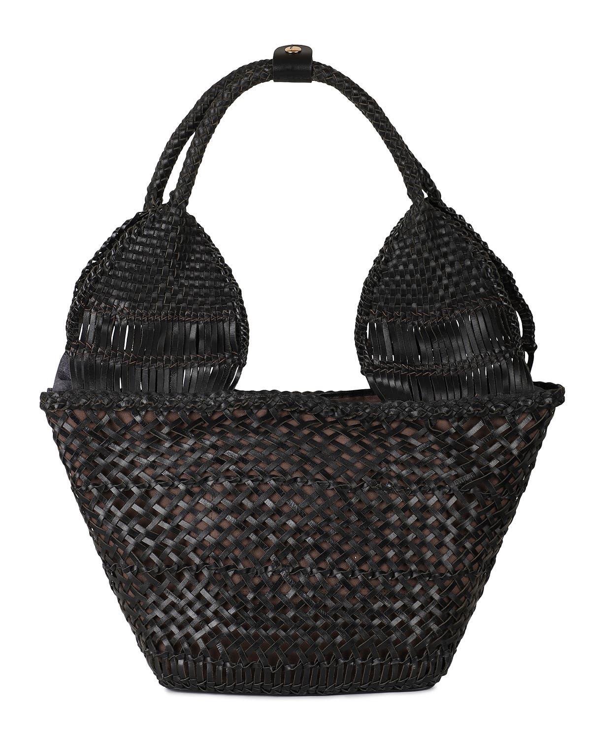 Rafe New York Margarita Woven Tote, Main, color, Black