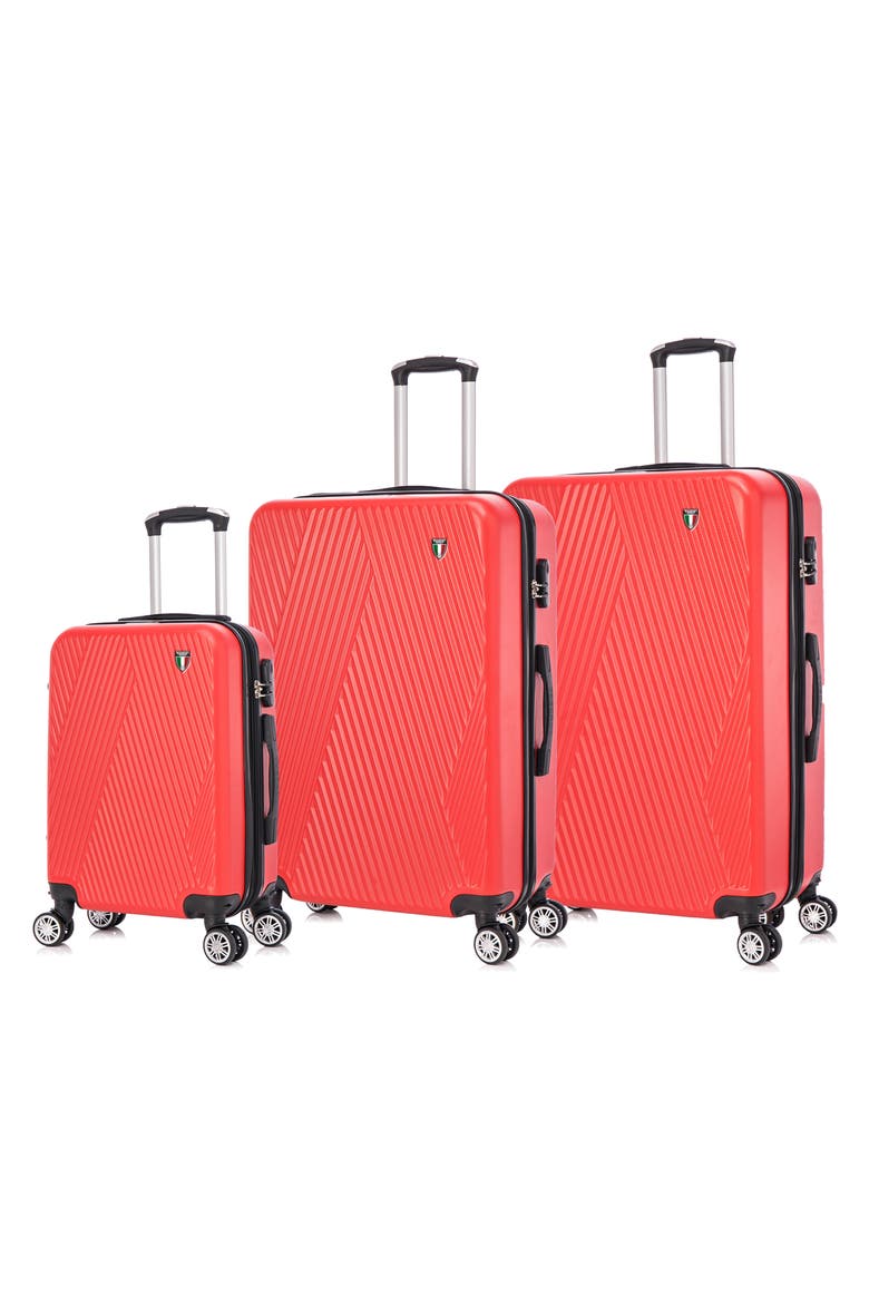 Colpi Hardshell 3-Piece Spinner Luggage Set, Main, color, RED