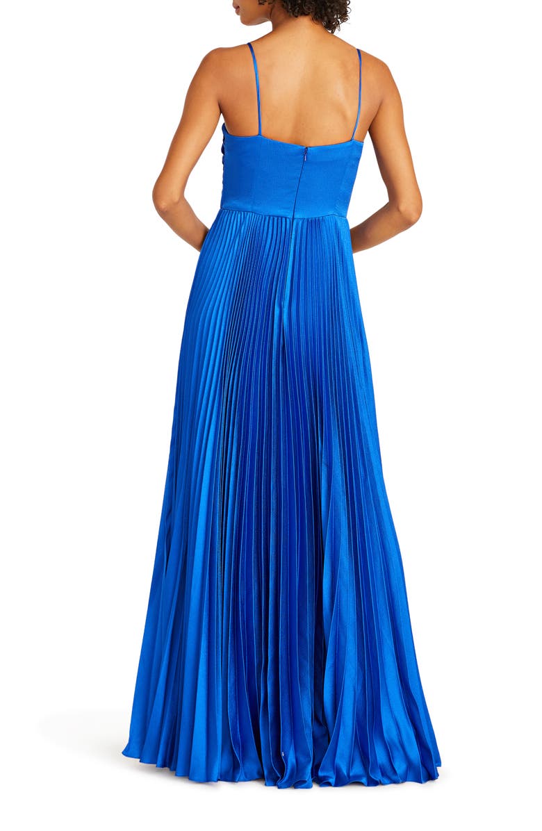 ML Monique Lhuillier Pleated Satin Gown, Alternate, color,