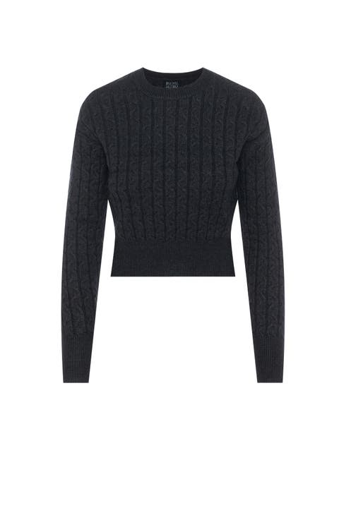 Cable Knit Ribbed Cuffs Sweater