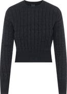 BuHu Cable Knit Ribbed Cuffs Sweater