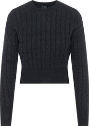 BuHu Cable Knit Ribbed Cuffs Sweater