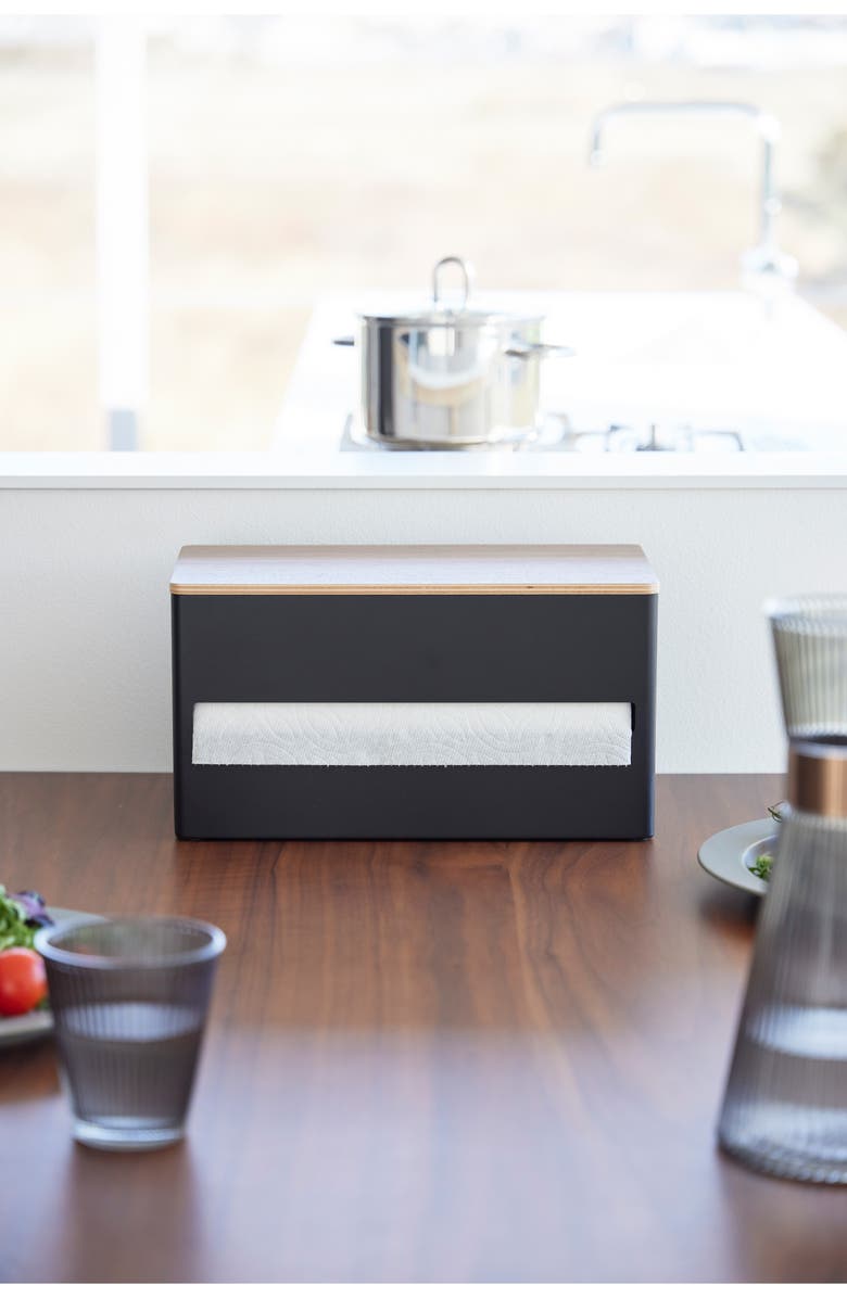 Yamazaki Paper Towel Dispenser, Alternate, color, Walnut