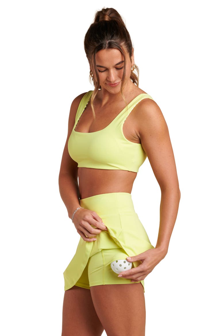 Checkpoint Reversible Sports Bra, Alternate, color, LIME