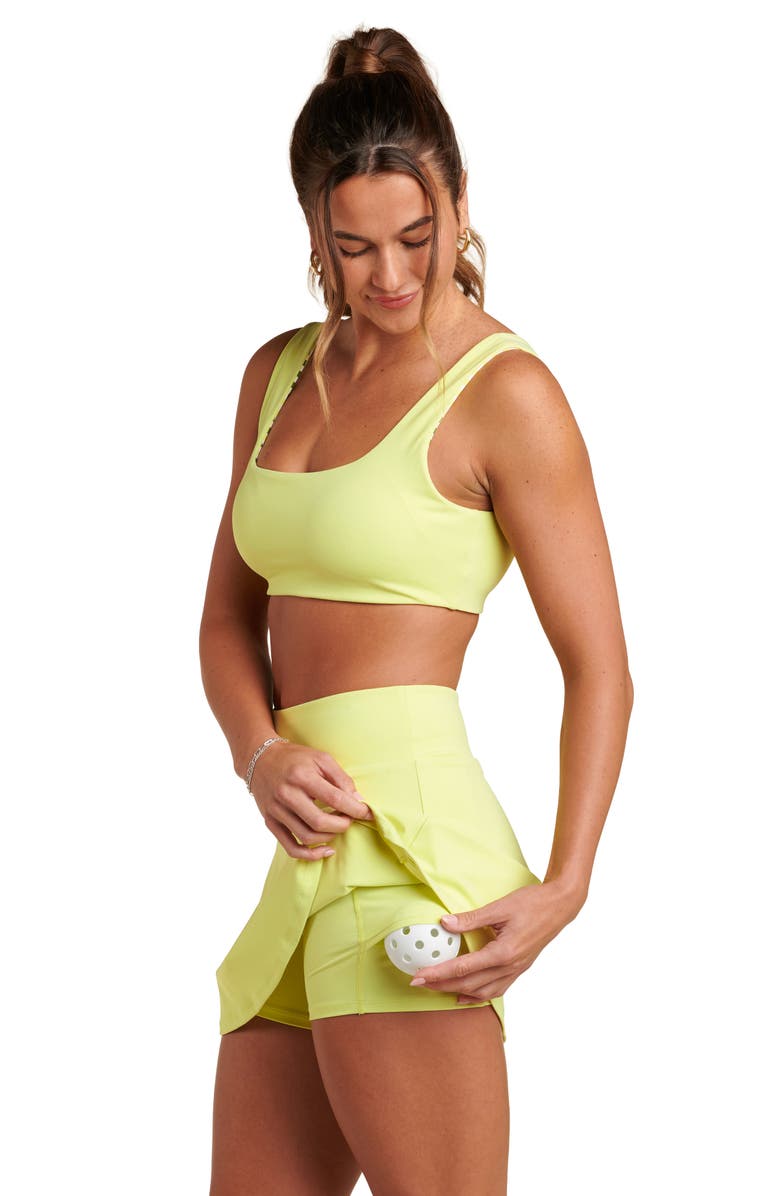 La Blanca Checkpoint Reversible Sports Bra, Alternate, color, Lime