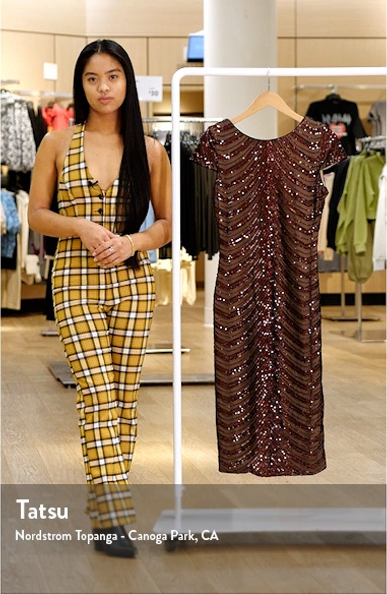 Marcella Sequin Stripe Cocktail Sheath Dress, sales video thumbnail