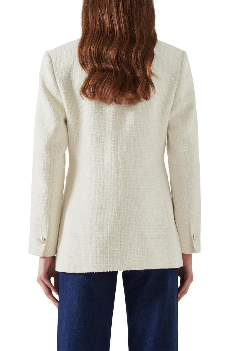 LK Bennett Mariner Double Breasted Tweed Blazer, Alternate, color, 