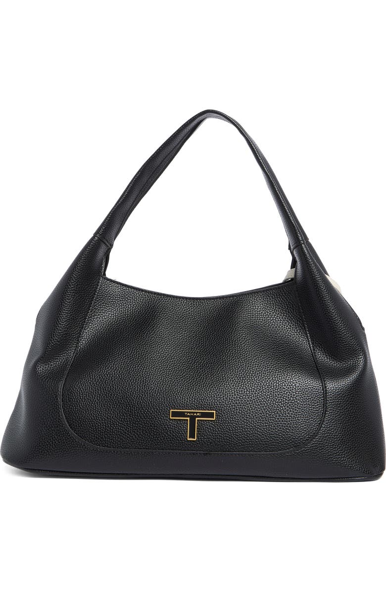 T Tahari Evonne Shoulder Bag with Pouch, Main, color, Black