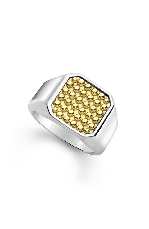 Men's Anthem Caviar Signet Ring