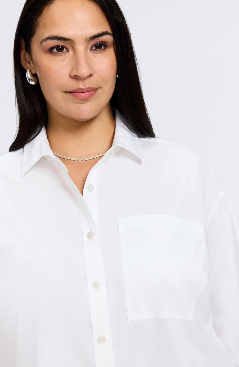 Foxcroft Marina Button-Up Shirt, Alternate, color, White