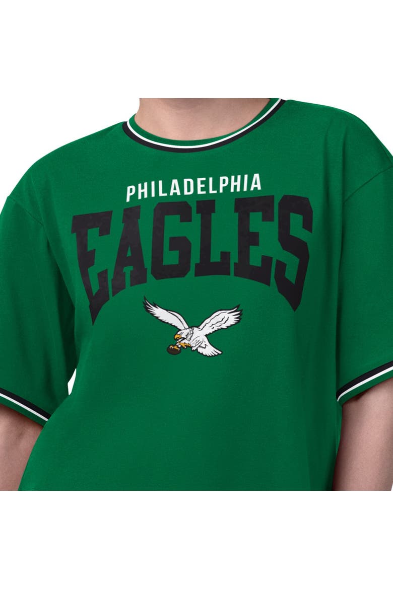 Women's Starter  Kelly Green Philadelphia Eagles Vintage Ace Cropped T-Shirt, Alternate, color, Kelly Green