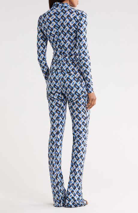 Diane von Furstenberg Jordana Long Sleeve Jumpsuit