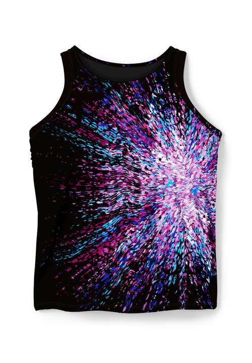 Swim 365 Longer-length Racerback Tankini Top In Multi