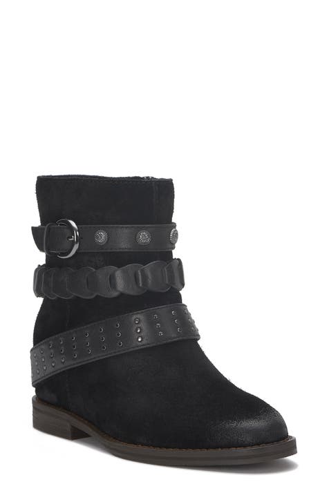 Lucky black suede booties best sale