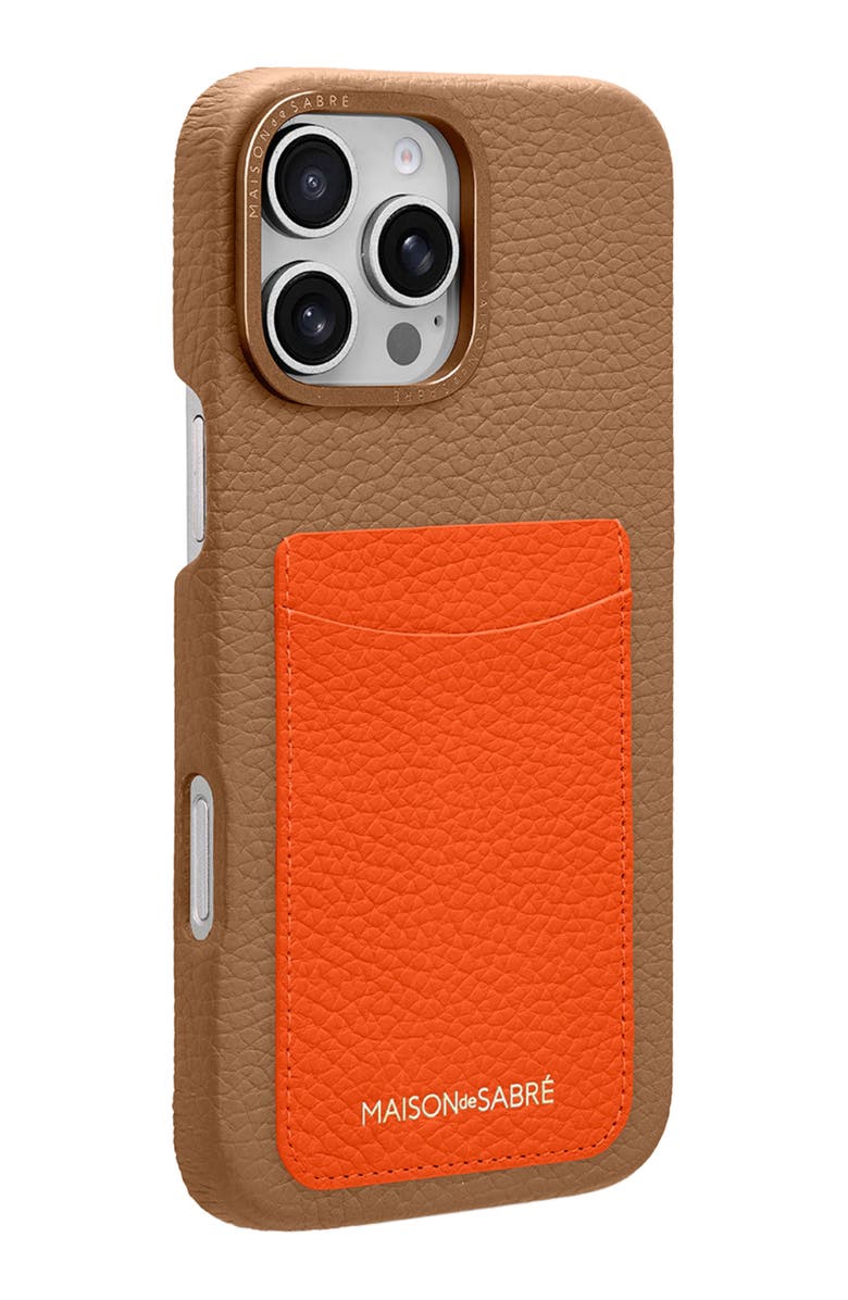 MAISON de SABRÉ Card Phone Case, Alternate, color, Manhattan Sandstone