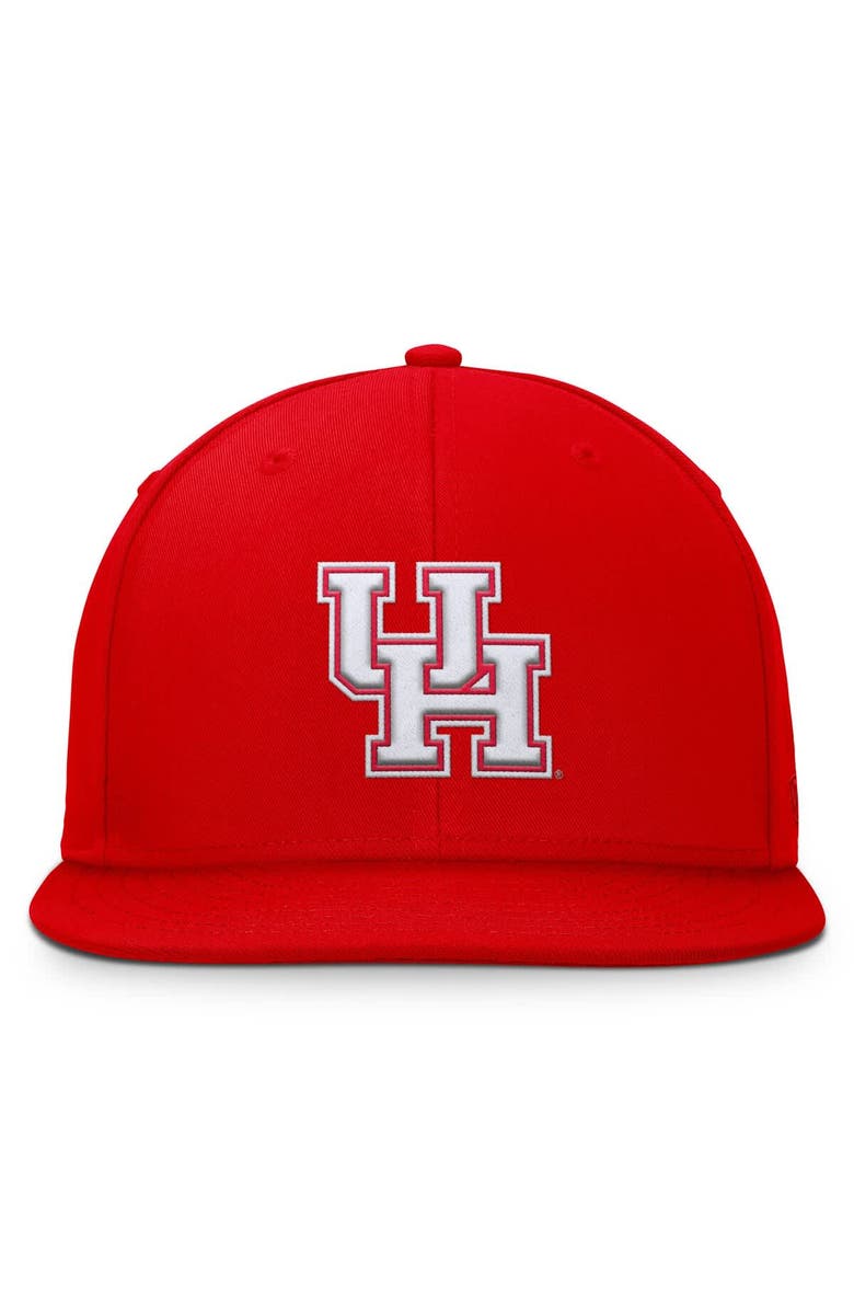 TOP OF THE WORLD Men's Top of the World Red Houston Cougars Fundamental Snapback Hat, Alternate, color,