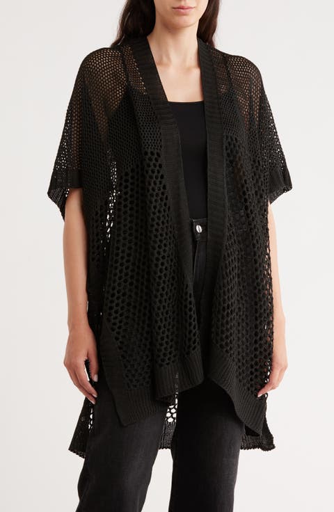 Beachside Waves Open Knit Ruana