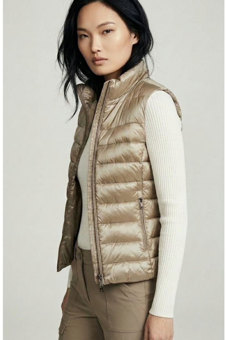 Vela Puffer Vest, Alternate, color, Champagne