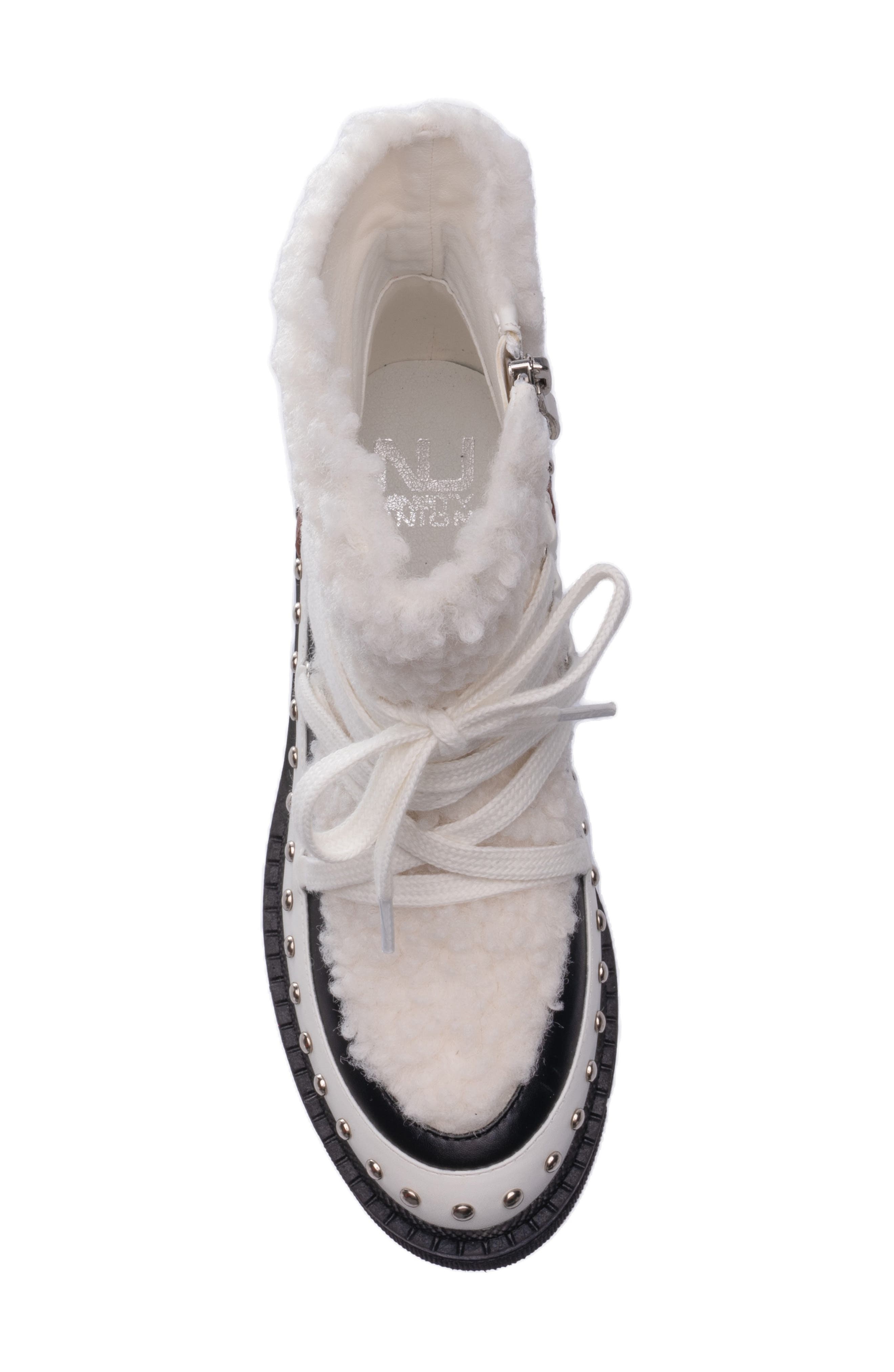 NINETY UNION Snowball Faux Shearling Lug Sole Bootie, Alternate, color, 