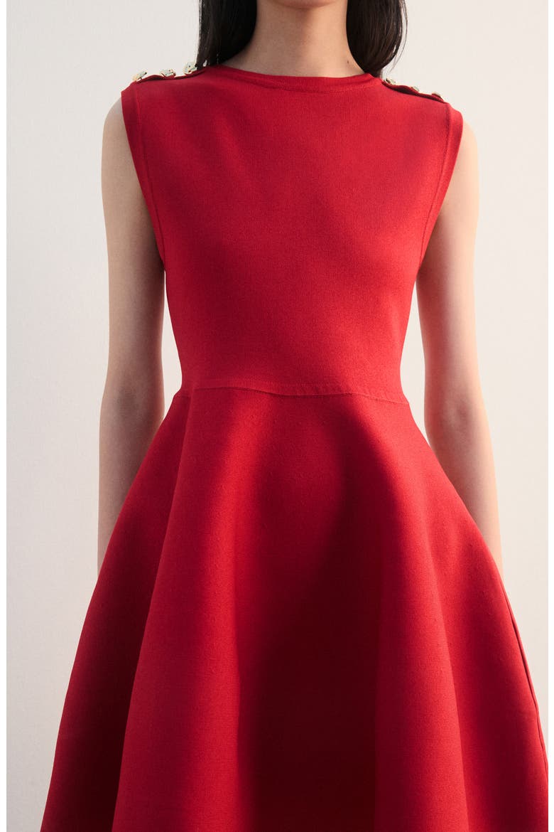 Sleeveless Sweater Minidress, Alternate, color, RED
