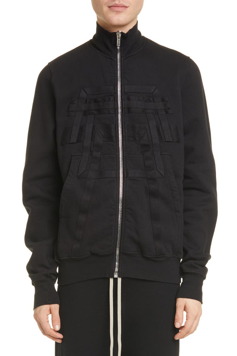 Fleece Zip Sweatshirt, Main, color, BLACK