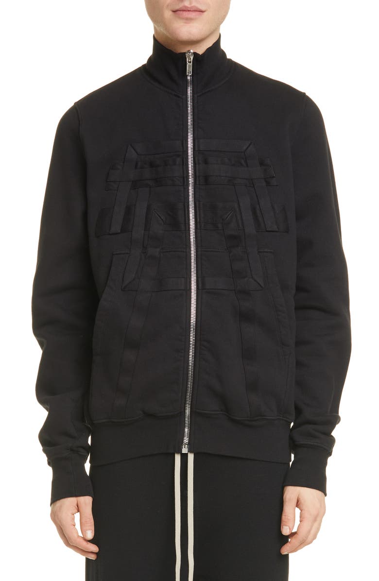 Rick Owens DRKSHDW Fleece Zip Sweatshirt, Main, color, 