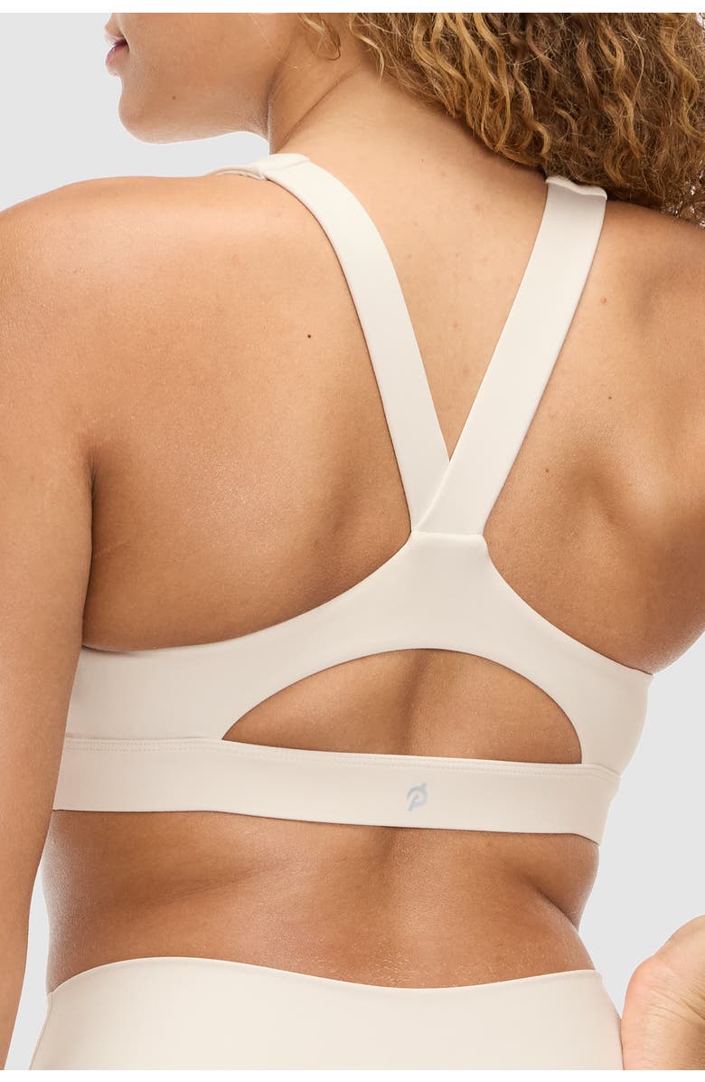 Peloton Cadent Mid Neck V Strap Bra, Alternate, color, Oatmeal