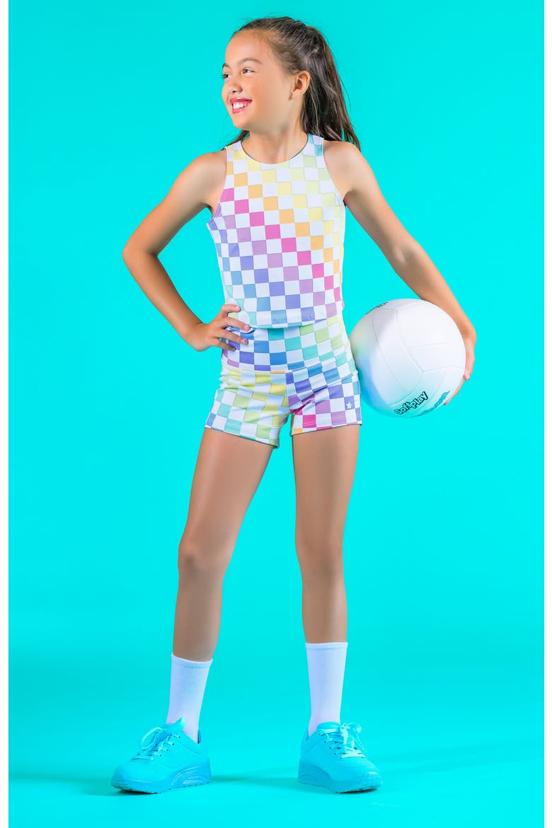 High Waisted Performance Short, Alternate, color, Electric Glow