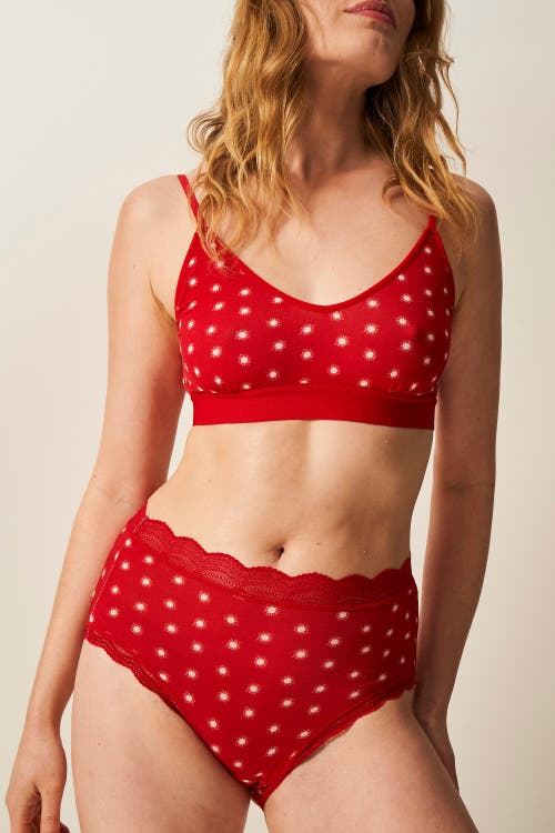 Stripe & Stare High Rise Knicker Four Pack In Multi