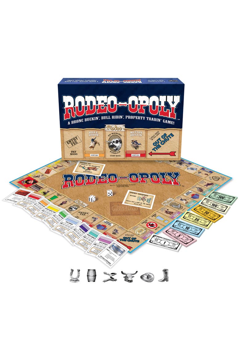 Rodeoopoly Themed Family Board Game, Ages 8+, Alternate, color, Multicolored