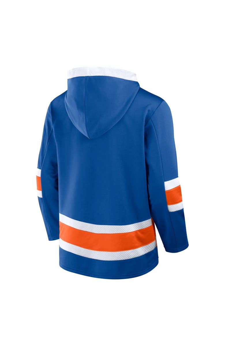 FANATICS Men's Fanatics  Royal New York Islanders Inside Line Fleece Pullover Hoodie, Alternate, color, Royal