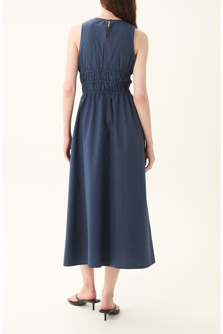 Turchi Smocked Sleeveless Maxi Dress, Alternate, color, NAVY