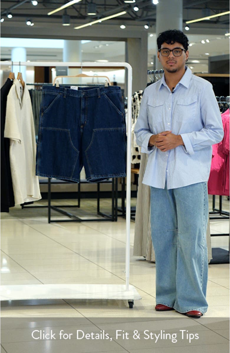 Double Knee Denim Shorts, sales video thumbnail