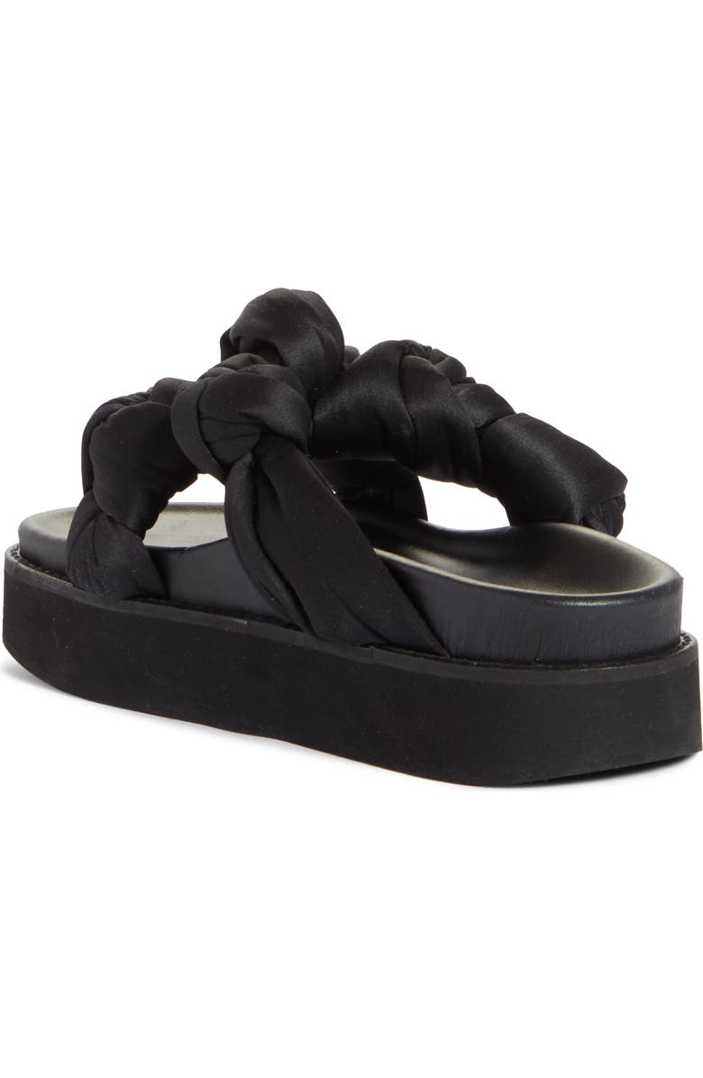 Ganni Recycled Satin Mid Knotted Sandal, Alternate, color,