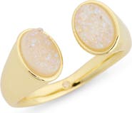 Covet Druzy Stone Open Ring